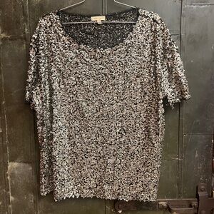 Silence + Noise Sequin Top